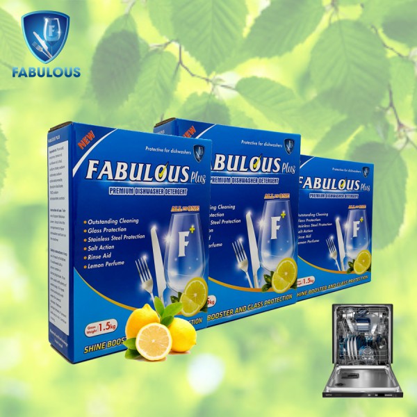 Bột rửa bát hữu cơ dùng cho máy rửa bát Fabulous Powder Plus khử tanh, khử mỡ. | BigBuy360 - bigbuy360.vn
