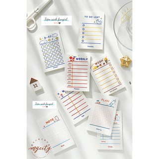 Giấy nhớ sticky note memo daily checklist