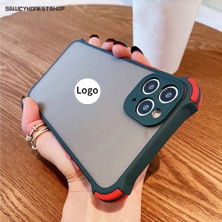 Ốp điện thoại mặt nhám màu trong suốt chống sốc dành cho iPhone 11 11 pro max xr xs max x 8 7 6 6s plus