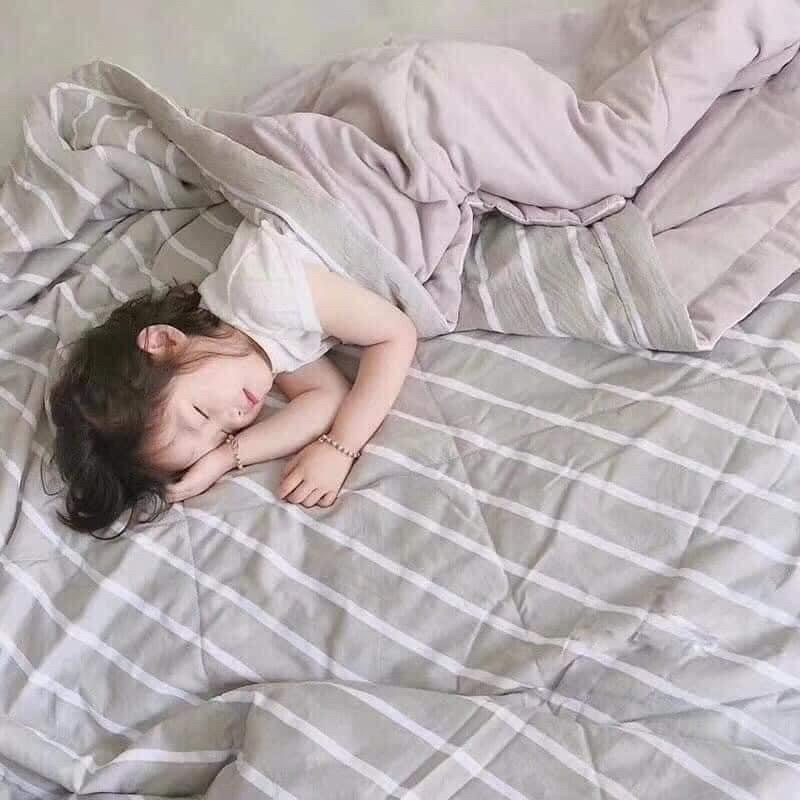 Chăn hè Muji kẻ sọc cotton xuất Nhật