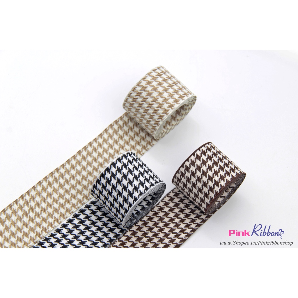 RB kẻ chéo lụa Kate 2 mặt kích thước 38mm