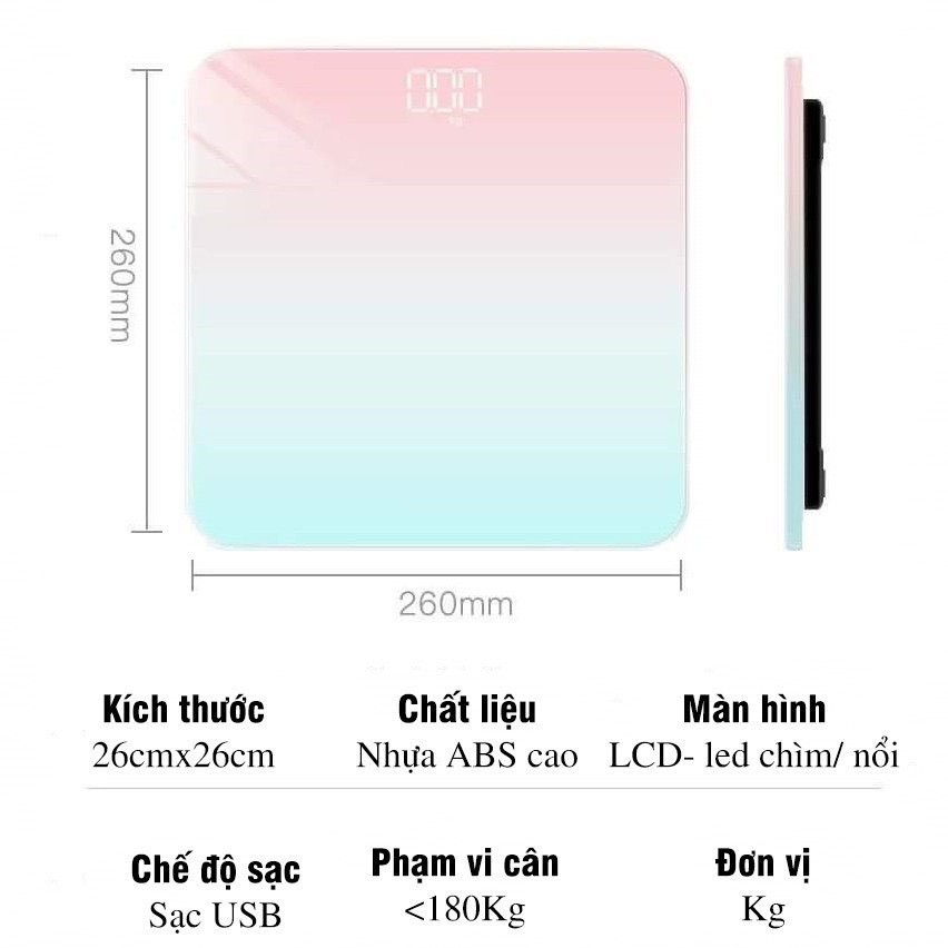 Cân điện tử ,cân điện tử sức khoẻ cao cấp Led  180 kg   [Cân Chuẩn]