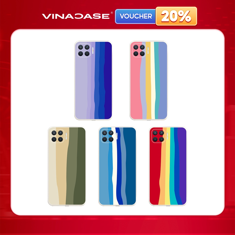 Ốp lưng Vina Case Iphone 11 Pro/12/11/12 Pro/...Silicone TPU dẻo viền vuông bảo vệ camera in hình Cầu vồng