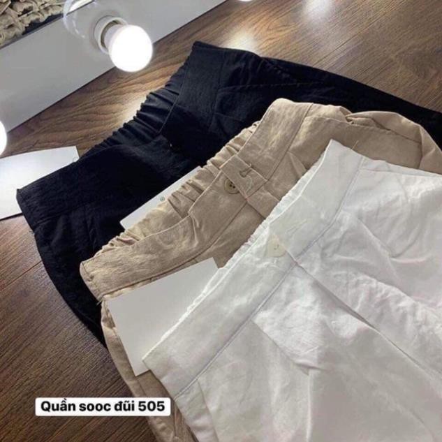 Quần Đùi Đũi Khoá Thật Amee Fashion Siêu Hót - Quần Short Nữ Vải Đũi Thoáng Mát | BigBuy360 - bigbuy360.vn