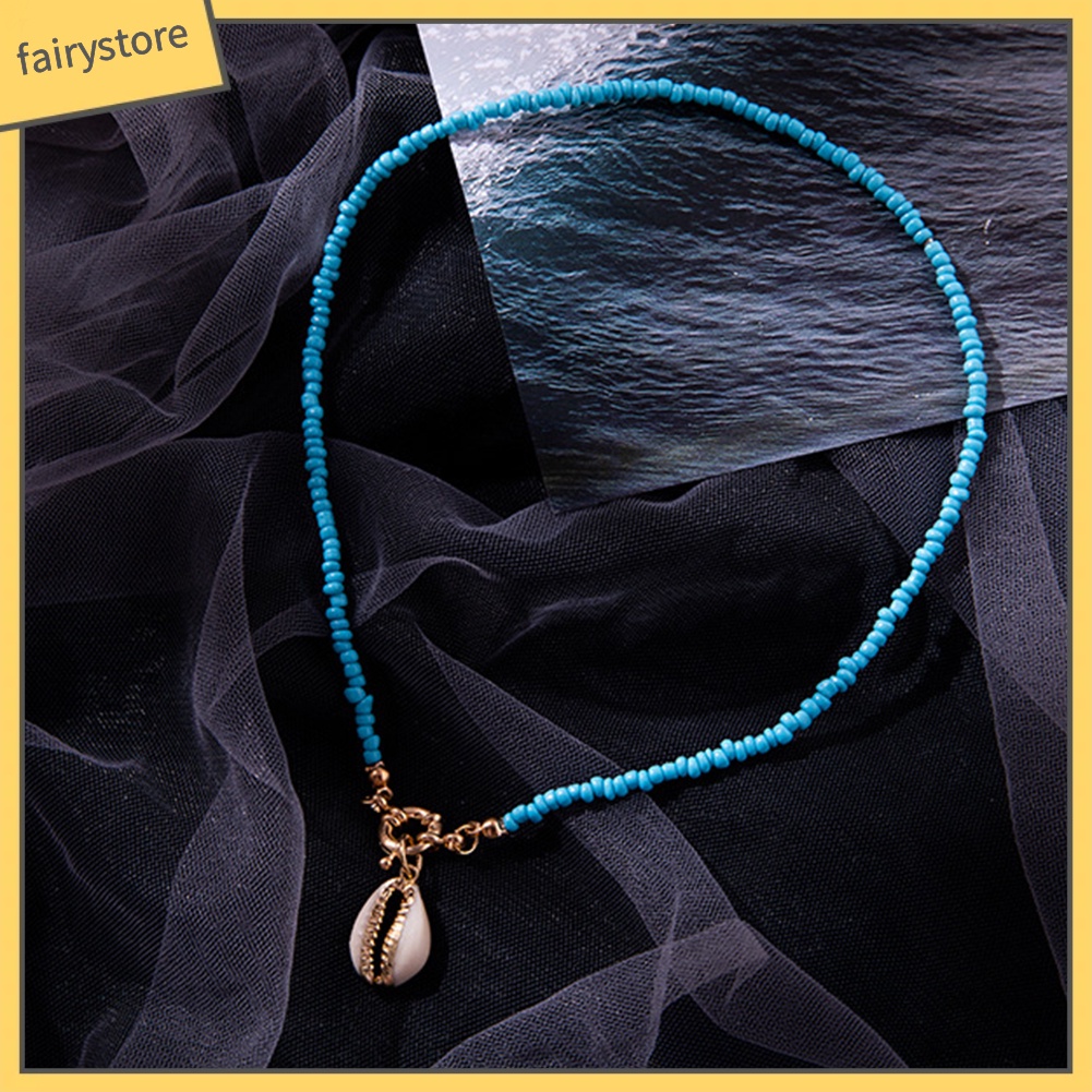 Dây chuyền phối mặt hình vỏ sò phong cách bohomian