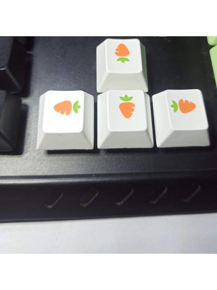 Set 4 Nắp Bọc Phím Bàn Phím Pbt Nhuộm Hình Cà Rốt / Mũi Tên / Mũi Tên Oem Cho Cherry Mx