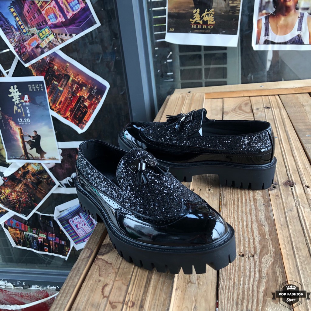 Giày lười nam đế cao - Giày lươi nam họa tiết kim tuyến - Giày công sở nam | BigBuy360 - bigbuy360.vn