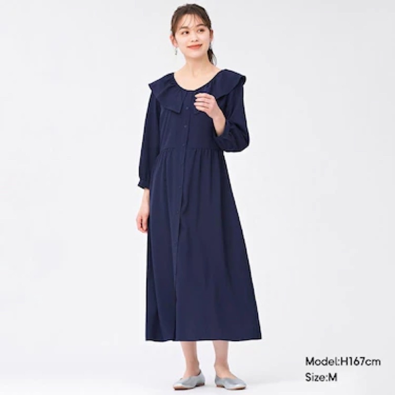 Đầm maxi xoè tay lỡ xếp ly cổ dún bèo - GU thanh lịch sành điệu
