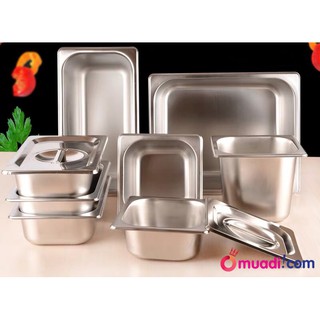 Khay Topping Inox 1/3 - 1/4 - 1/6 - 1/9  (Có Nắp)