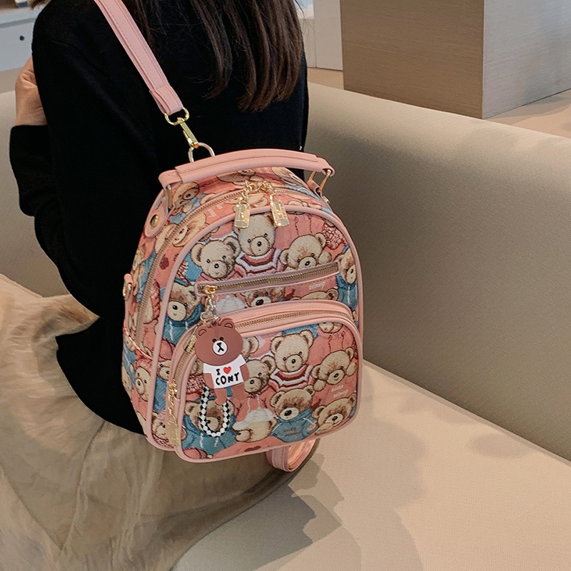 Ba Lô Đeo Vai Đi Mua Sắm Kiểu Hoạt Hình Đường Phố Phương Tây Dễ Thương