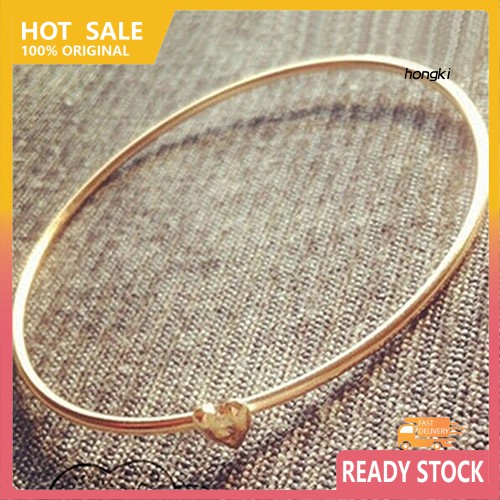 Vòng Tay Hợp Kim Mặt Hình Trái Tim Xinh Xắn Cho Nữ