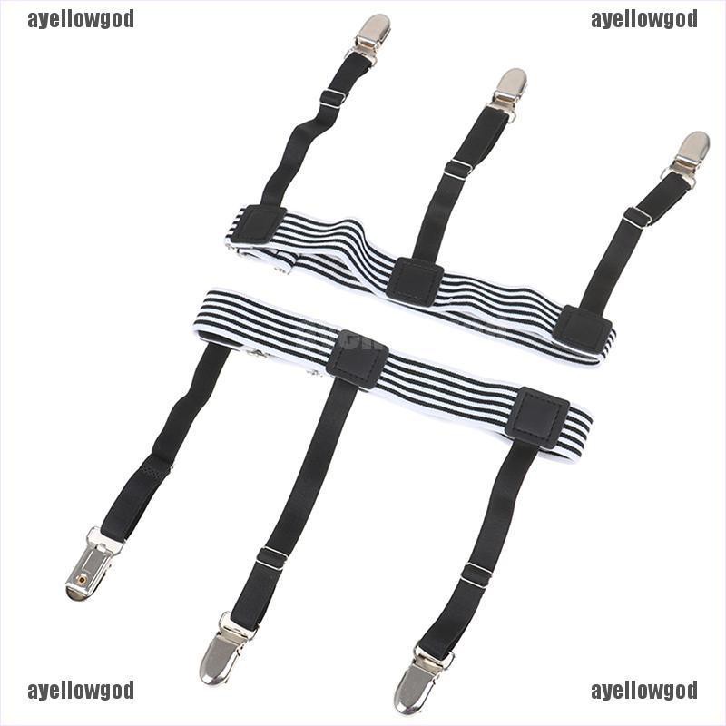 Bộ 2 dây đai giữ áo sơ mi co giãn có thể điều chỉnh cho nam