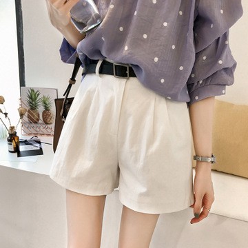 Quần short ống rộng eo cao phong cách mùa hè  trẻ trung cho nữ