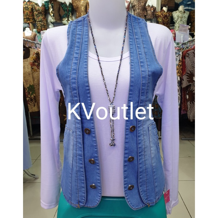 Rompi Áo VEST Jean ROMPI LEVIS Màu Xanh NAVY Trẻ Trung L XL XXL - L Màu Xanh Dương Nhạt Cho Nữ