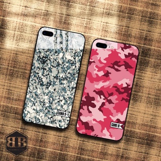 Ốp lưng kính cường lực iphone 7 plus / iphone 8 plus hình camo