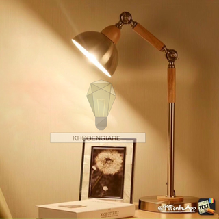 Đèn Bàn Anton thiết kế hiện đại, kết hợp gỗ và kim loại