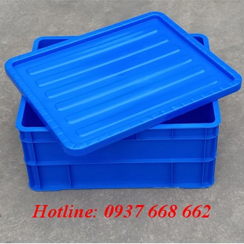 Thùng nhựa B8 kèm nắp - Kt: 520x424x220 mm