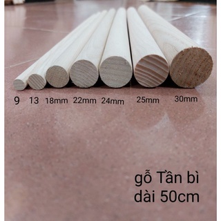 Thanh gỗ tròn gỗ tần bì đẹp dài 50cm