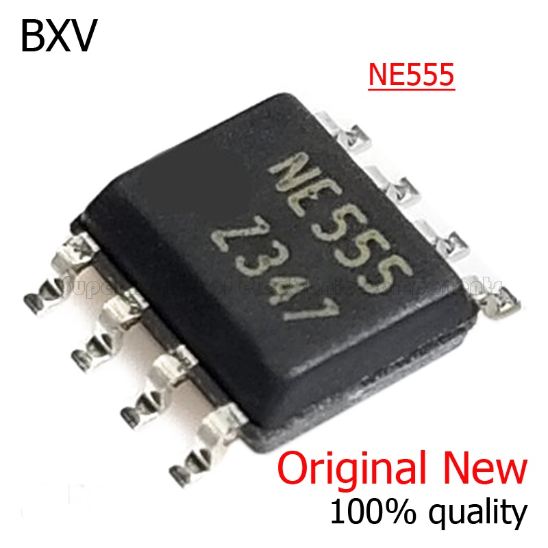 Set 20 Linh Kiện Điện Tử NE555 NE555P NE555N 555 DIP-8 8 Pin SOP-8 SMD NE555DR IC BXV