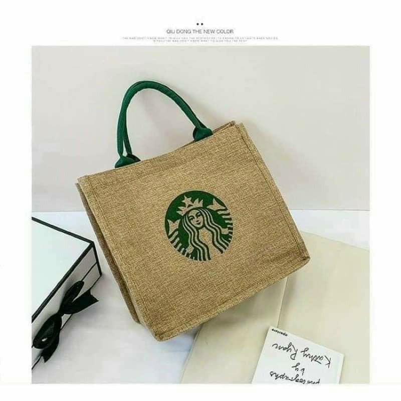 Túi cói hình Starbuck Hottrend phong cách thời trang