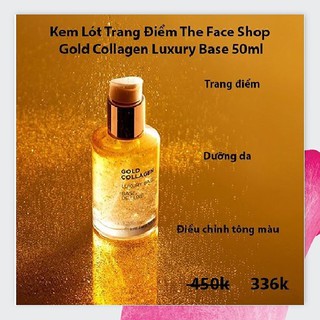 [Chính hãng][Có Mã Giảm Giá] Kem Lót The Face Shop Gold Collagen Luxury Base 50ml