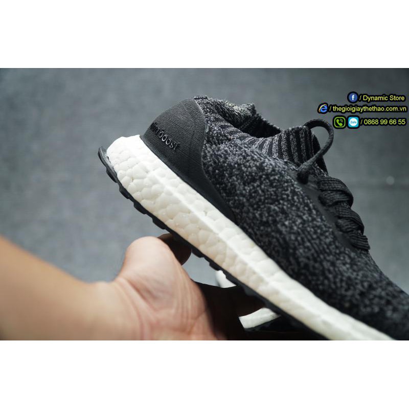 Giày Ultra Boost Uncaged Black Grey Three Real Boost -uy7