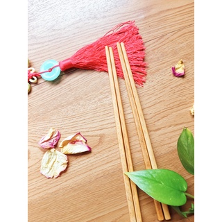 Bộ 10 đôi đũa gỗ Lê Vân không tẩm hóa chất tẩy trắng, phong cách Nhật Bản, hàng Việt Nam