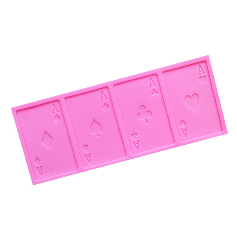 Khuôn Silicone Tạo Hình Thẻ Bài Trang Trí Bánh DIY