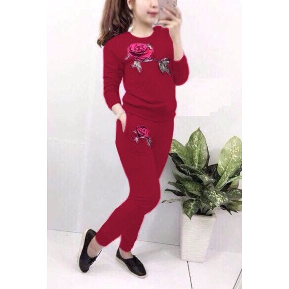 Set bộ dai tay hoa hồng