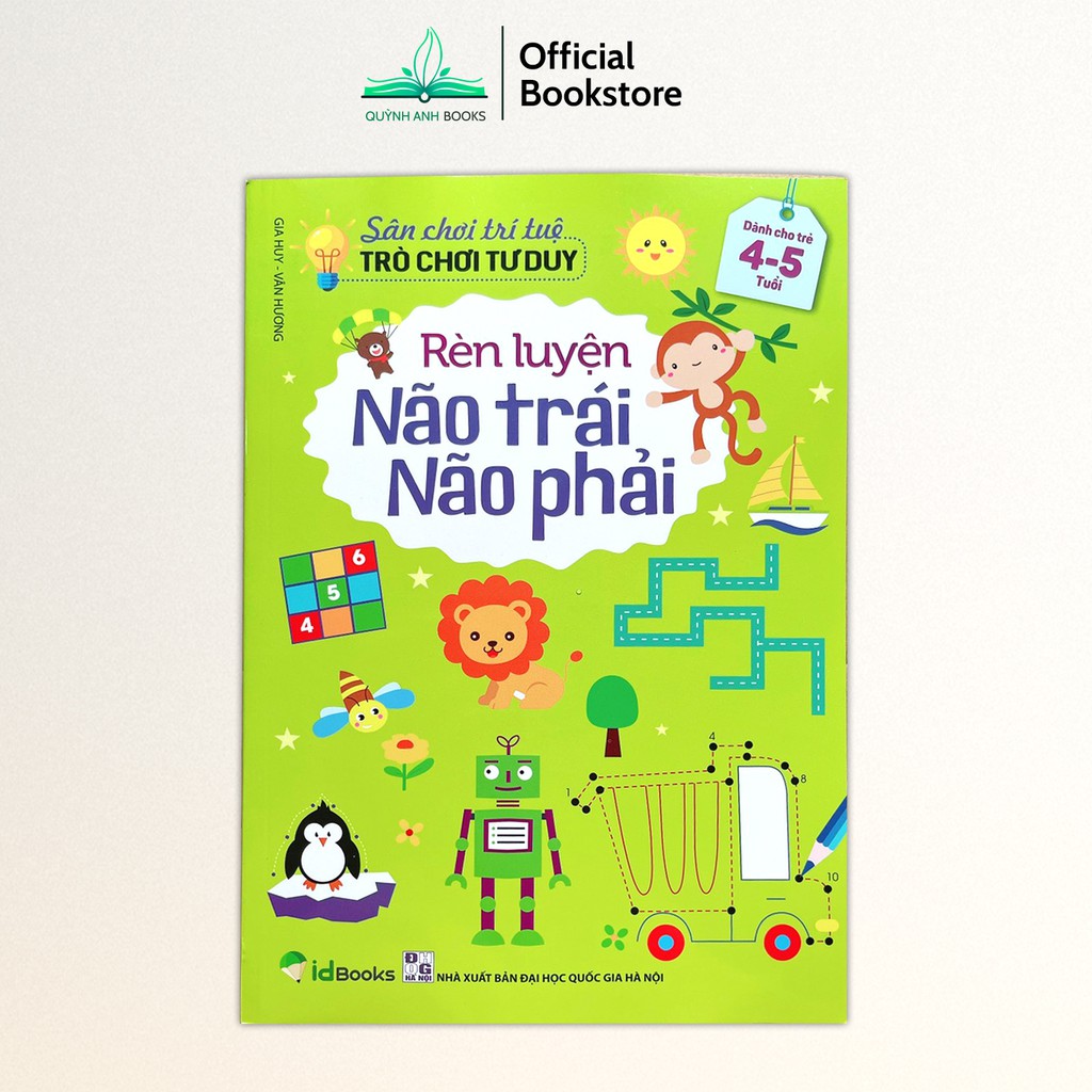 Sách - Sân chơi trí tuệ trò chơi tư duy rèn luyện não trái não phải dành cho trẻ từ 3-6 tuổi  - NPH ID books