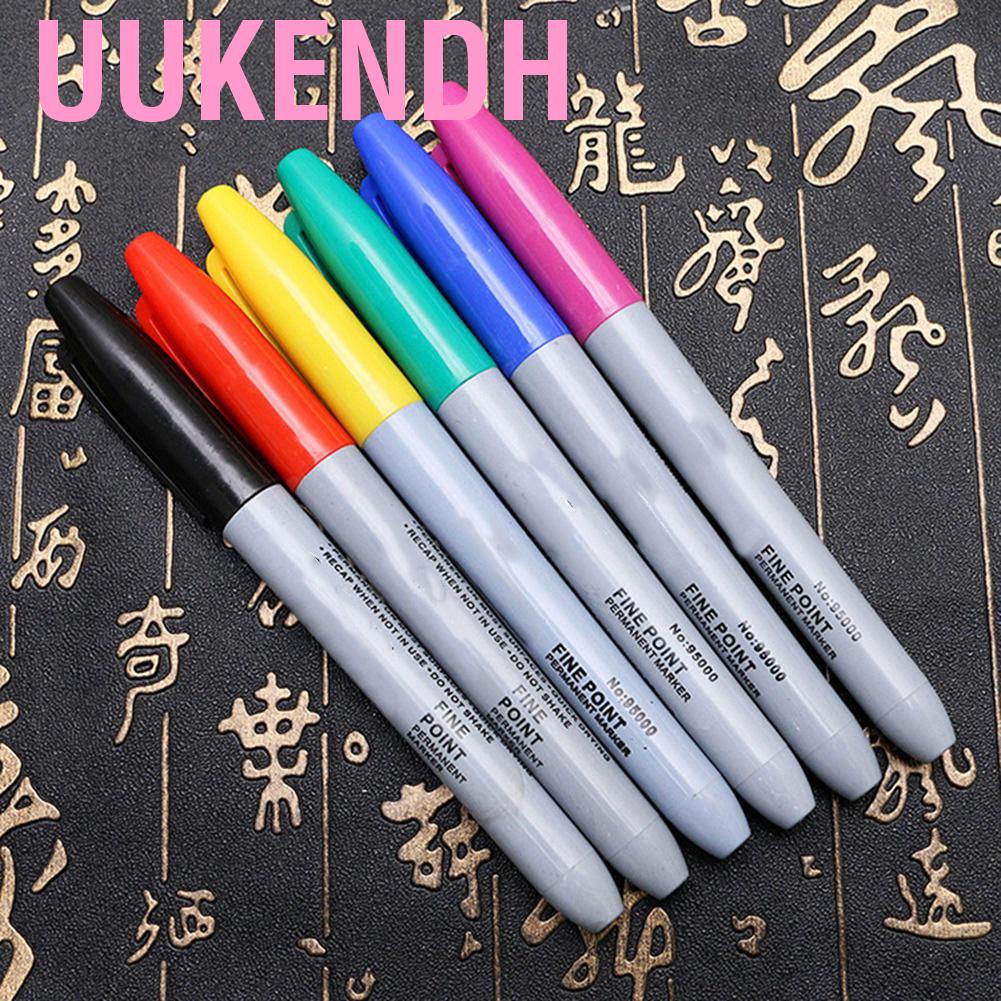 Uukendh 6pcs Waterproof Tattoo Marker Pen Semi-Permanent Eyebrow Lip Positioning