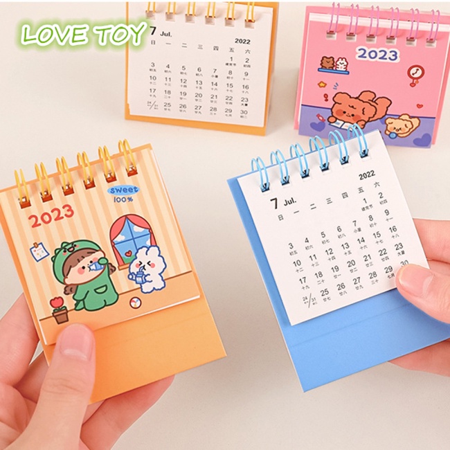 Lịch Để Bàn Nkodok 2023 Họa Tiết Hoạt Hình Trang Trí Văn Phòng / Trường Học