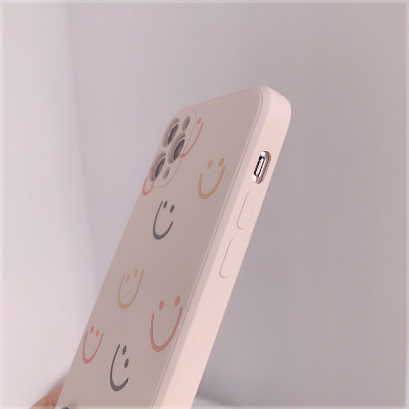 Ốp lưng iphone hình mặt cười Smile happy S02 Viền Vuông bảo vệ camera 7plus/x/xs/xsmax/11/12/13/14/pro/promax