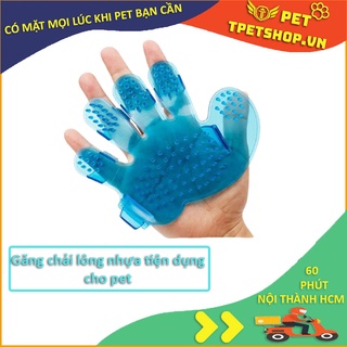 Găng tay tắm, chải lông cho chó , mèo siêu tiện dụng