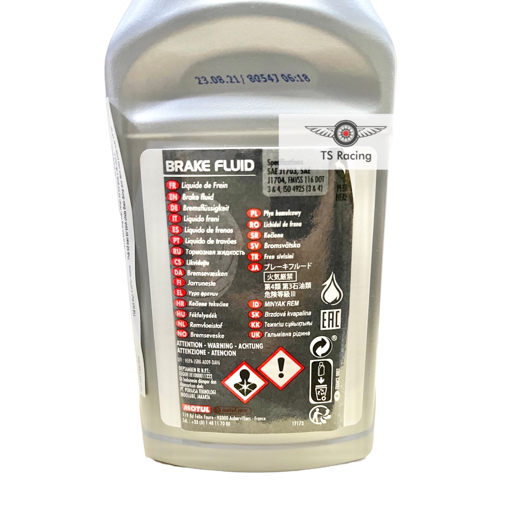 Dầu Thắng Motul Brake Fluid Dot 3&amp;4 0.5L Chính Hãng
