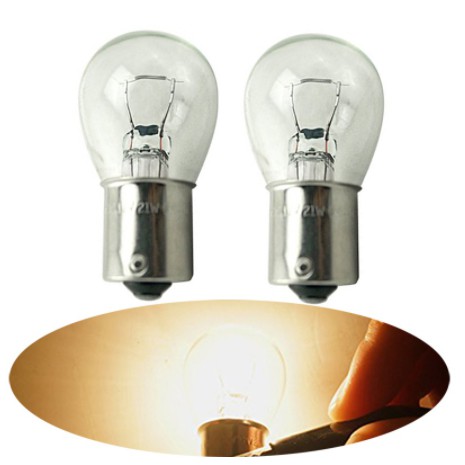 Bóng Đèn xi nhan lùi de báo rẽ xe hơi ô tô dây tóc sợi đốt halogen 1156 P21 5w Bay15d 1156 12v 21w ánh sáng vàng cam