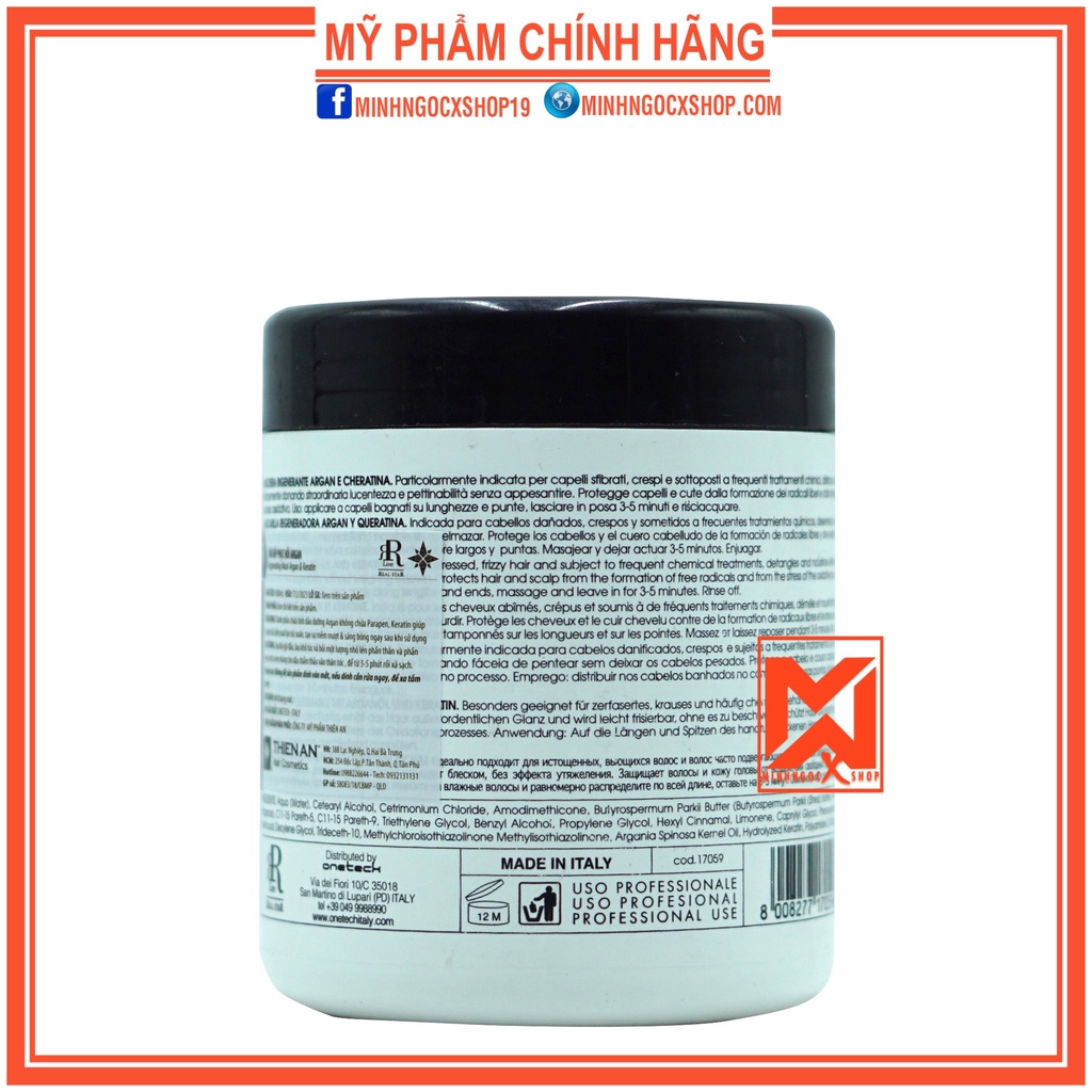 Ủ tóc - kem ủ tóc dưỡng ẩm phục hồi ARGAN STAR 1000ml chính hãng