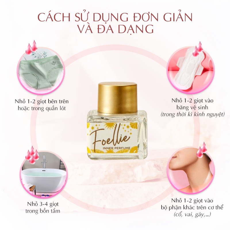 Nước hoa vùng kín Foellie Hàn Quốchương hoa hồng sexy quyến rũ Eau De Innerb Perfume Bijou 5ml