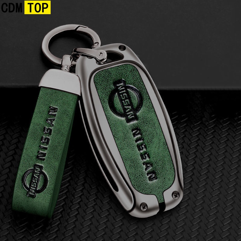 Vỏ Bảo Vệ Chìa Khóa Bằng Kim Loại Crom Cho Xe Hơi Nissan Serena Sylphy Teana Elgrand Almera Grand Livina Qashqai J10J11 X-Trail t31 t32kick Tiida Pathfinder Murano