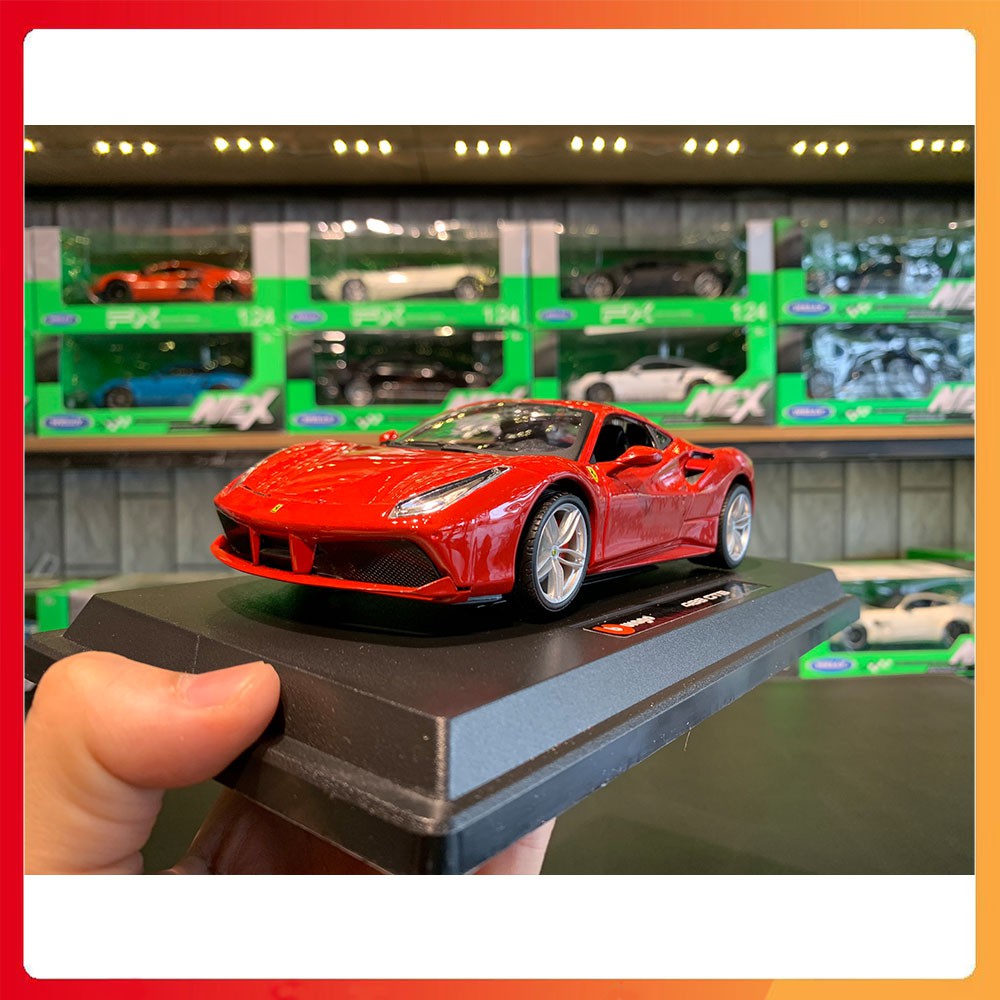 Xe mô hình Ferrari 488 GTB tỉ lệ 1:24 hãng Bburago