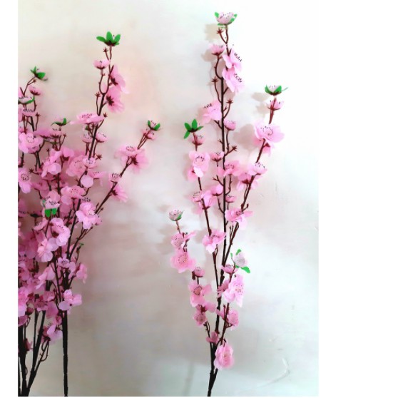 10 Cành hoa mai đào giả đón tết cao 90cm