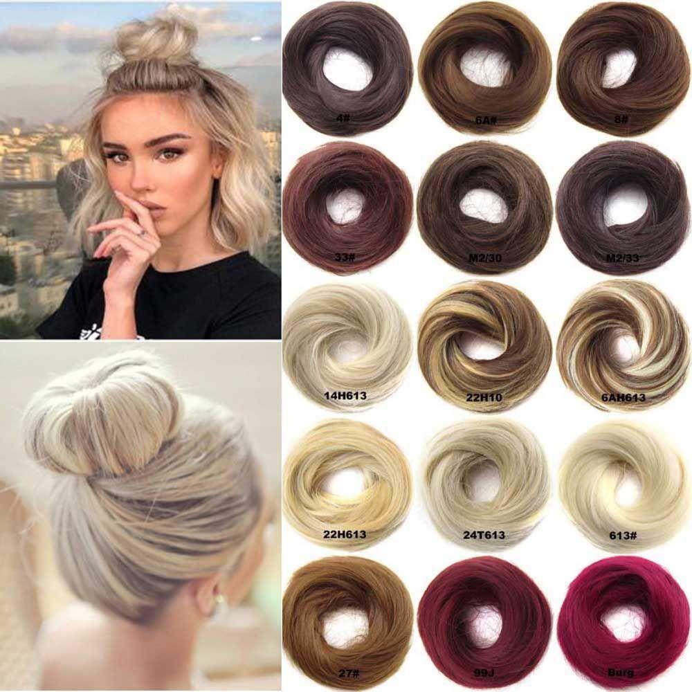 Dây Buộc Tóc Bằng Sợi Tổng Hợp Co Giãn Chịu Nhiệt Độ Cao Hình Bánh Donut