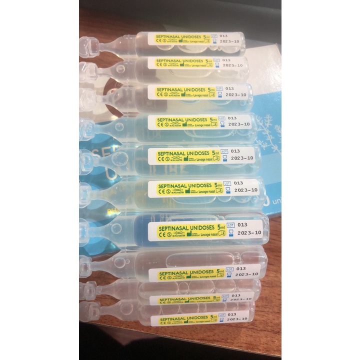 Nước muối sinh lý Gifrer Physiologica Septinasal vàng ( hộp 20 tép ) hộp màu xanh - pháp