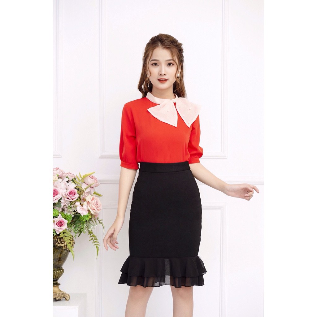 -Hàng nhập khẩu  Chân váy đuôi cá phối voan sang trọng và quý phái - Hiền Trần Boutique Liên hệ mua hàng  084.209.1989 | BigBuy360 - bigbuy360.vn