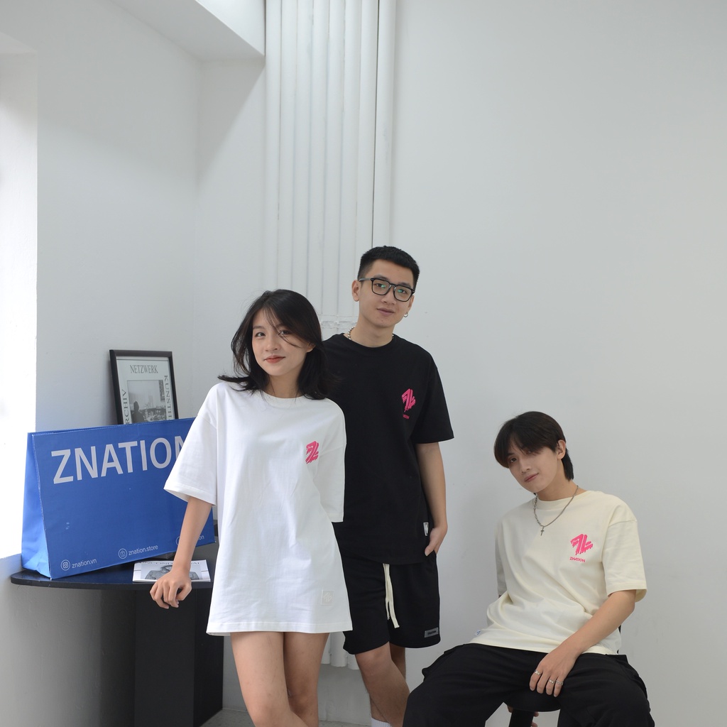 Áo Thun ZNATION Fall Tee Unisex Oversize Màu đen
