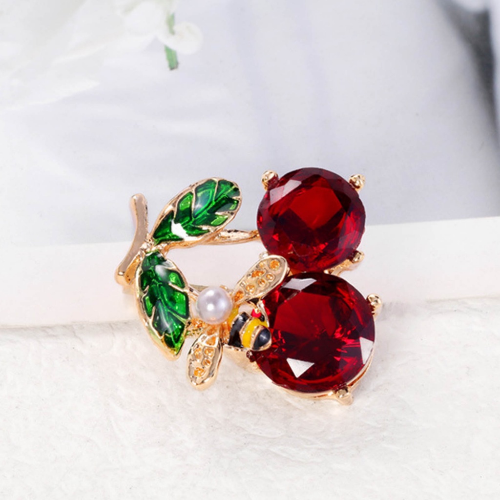 Ghim Cài Áo Hình Giọt Nước Đính Ngọc Trai Nhân Tạo