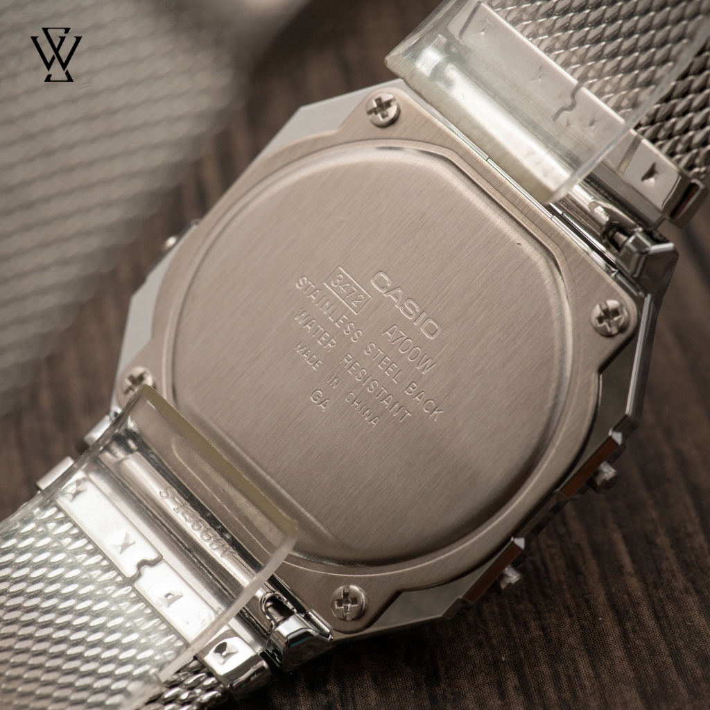 Đồng Hồ Điện Tử Unisex Casio WATCHSTORE A700WM-7ADF Thiết Kế Mặt Kính Khoáng 35.5mm, Dây Đeo Kim Loại, Vỏ Thép Không Gỉ
