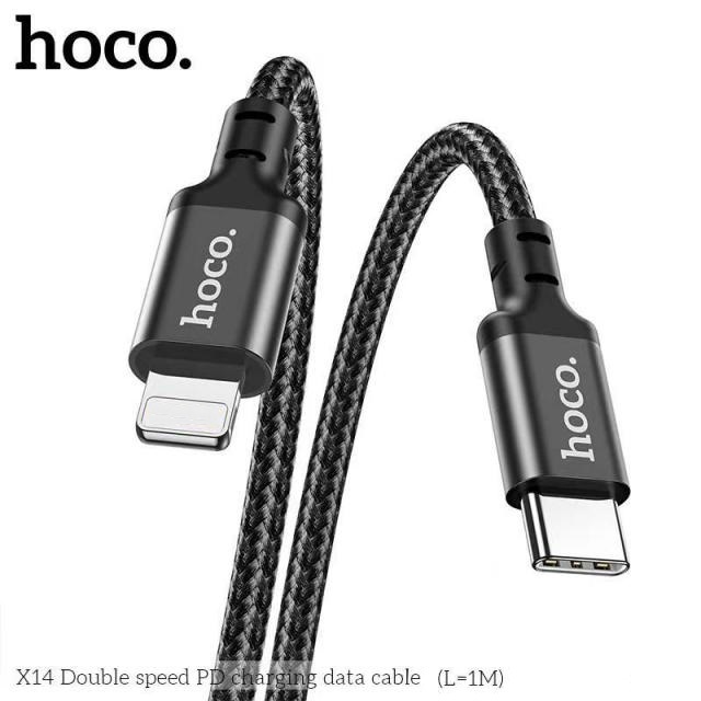 Cáp Sạc Nhanh IpHoco X14 PD 20W Type-C to-Dây Sạc IPQuick Charger 3.0 Dây Dù Chống Đứt,Gãy Dài 1M/2M