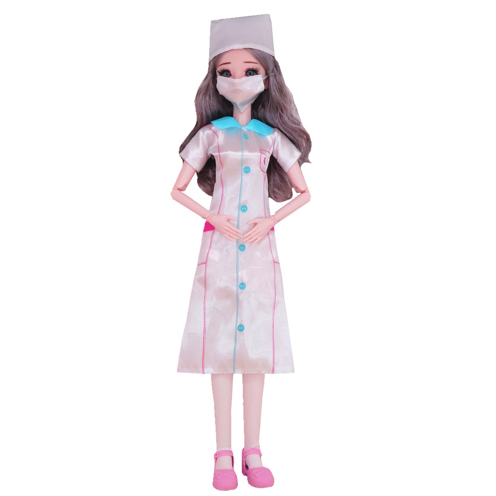 Set đồ y tá bác sĩ cho búp bê barbie phụ kiên búp bê ANDATOY AD974