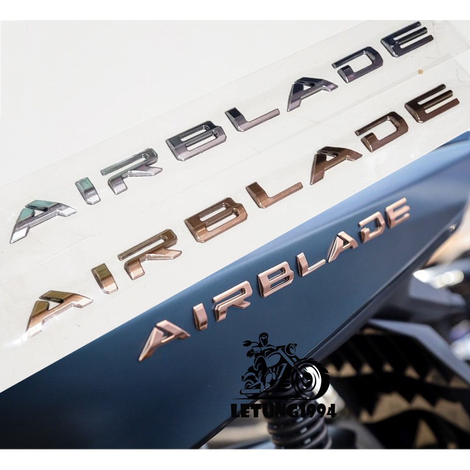 Tem Chữ Air Blade Nổi dán sườn sau cho AB 2020 chính hãng HONDA mới 100%